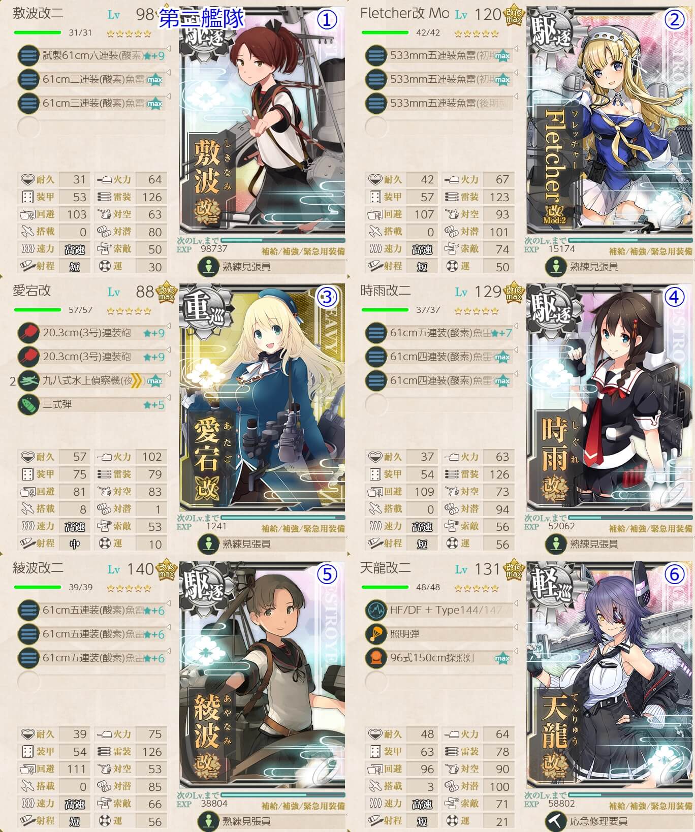 艦これ E6 2甲 鉄底海峡の死闘 第2ゲージ 戦力 攻略 梅雨イベ 夏イベ キトンの艦これ攻略ブログ