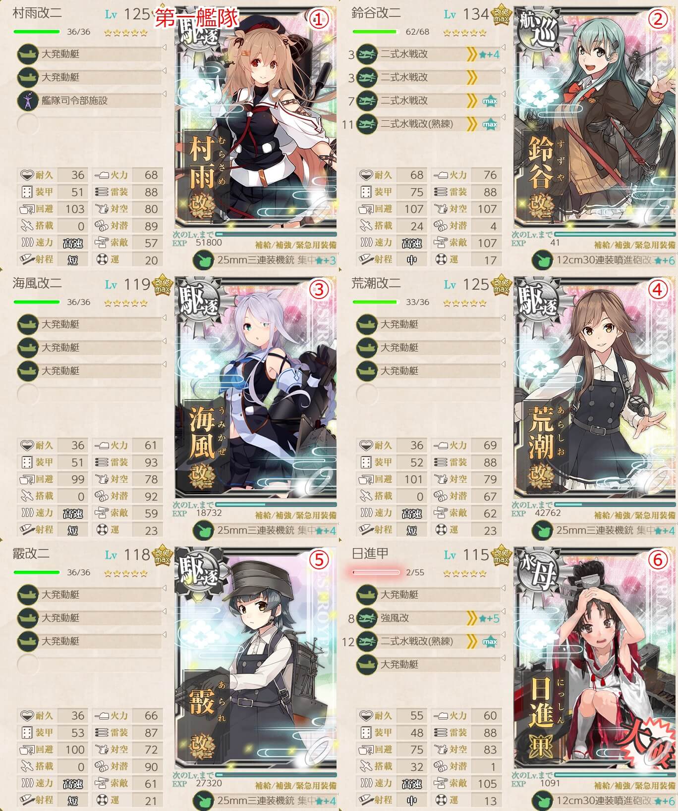 艦これ E4 支援艦隊 編成