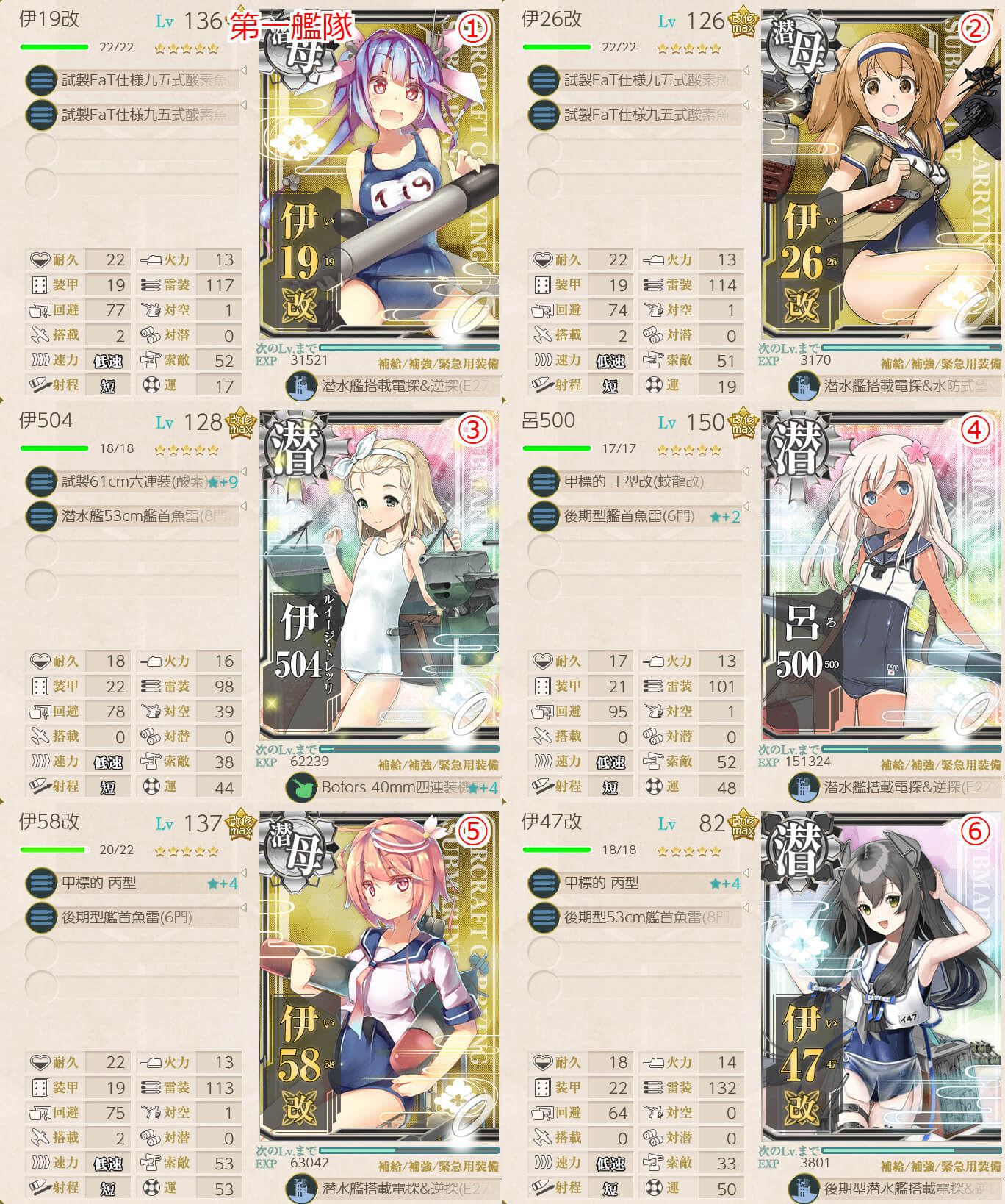 艦これ21春イベ E2 3甲 伊3 掘り編成 激突 ルンガ沖夜戦 キトンの艦これ攻略ブログ