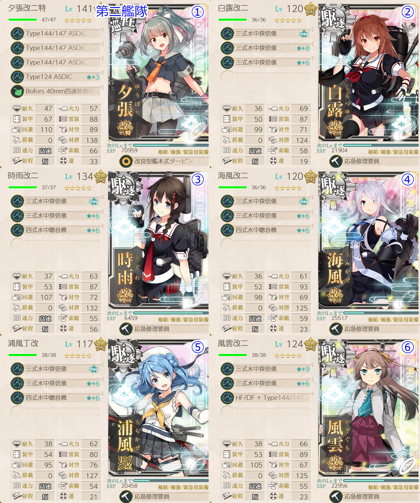 艦これ21春イベ E5 潜水艦レベリング 編成例 激突 ルンガ沖夜戦 キトンの艦これ攻略ブログ